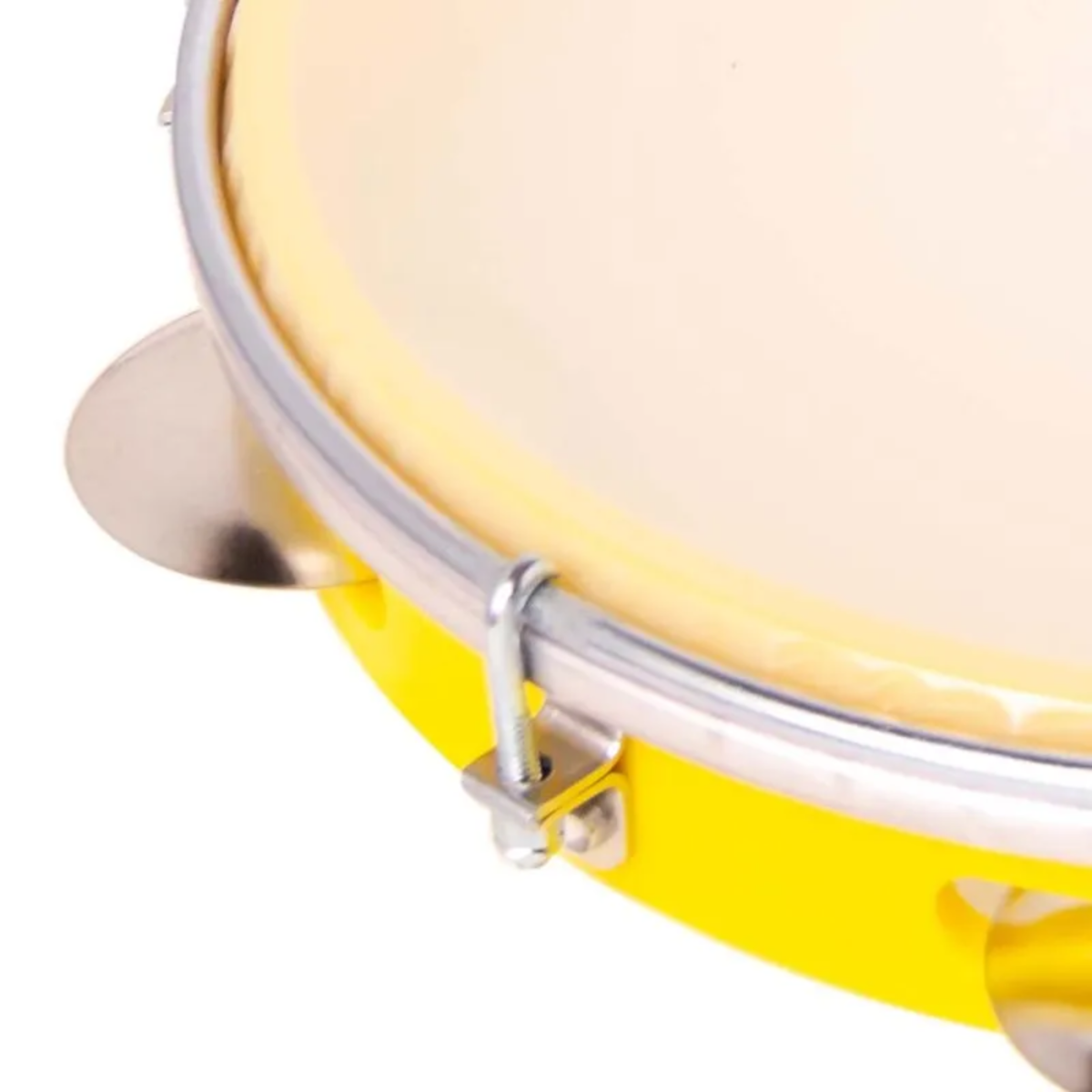 Pandeiro Izzo 10 ABS Com Pele Leitosa Amarelo