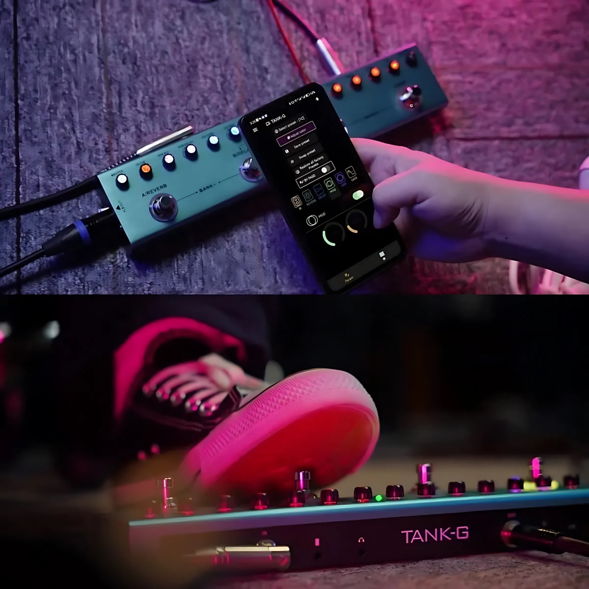 Pedaleira M-Vave Tank-G Para Guitarra