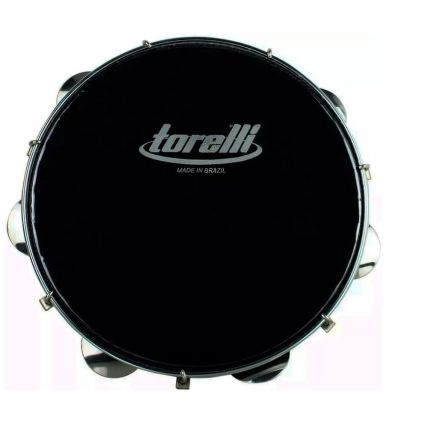 Pandeiro Torelli 10 Injetado Cristal Black Silver – TP301