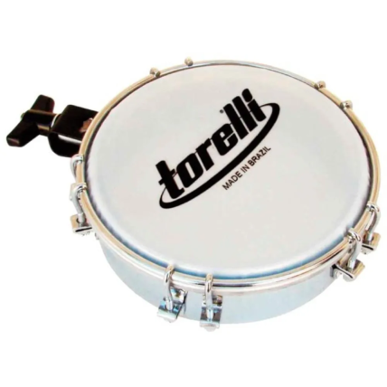 Tamborim Torelli 6" Aço Cromado Com Clamp Pele Poliester TT409