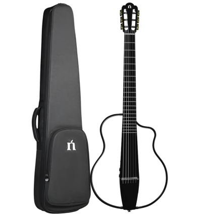 Violão Natasha NBSG Nylon Smart App Preto Brilho