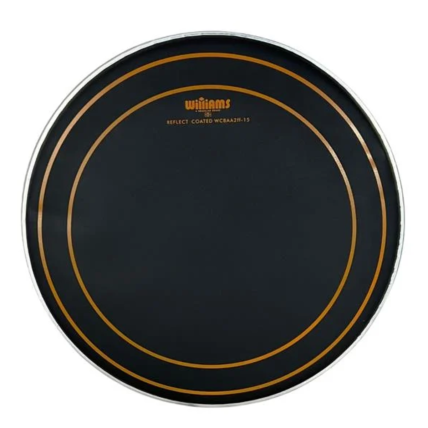 Pele Williams WAA Reflect Filme Duplo Porosa Preta Com Muffle Para Bumbo WCBAA2FF-15MIL-22BD (10+5) 22"