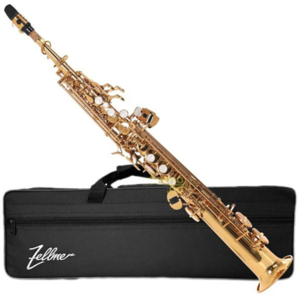 Saxofone Zellmer ZSS-600L Soprano Afinação BB (SIB) 1215