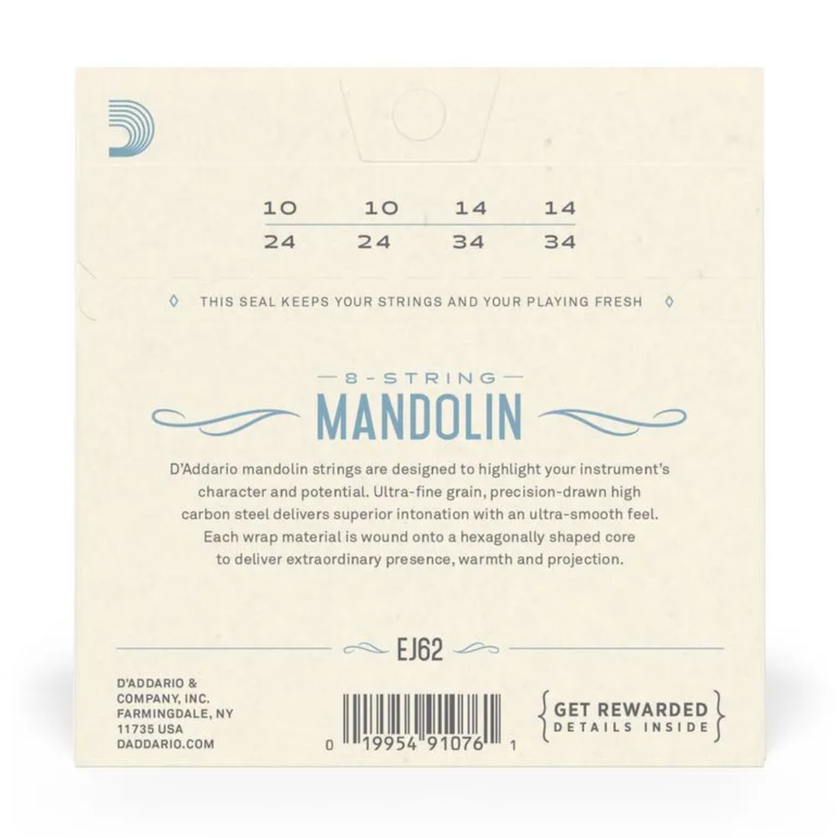 Encordoamento D' Addario EJ62