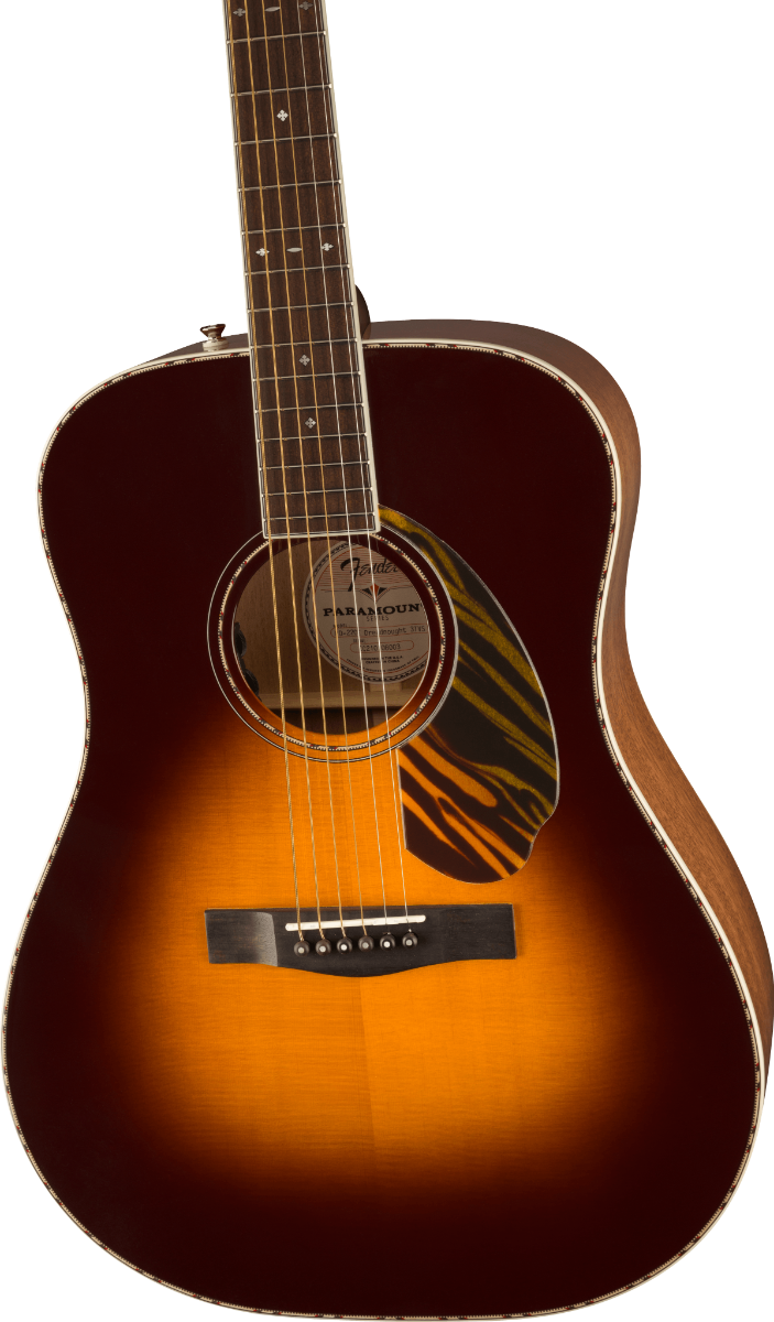 Violão Eletrico Fender Paramount PD-220E Dreadnought 3 Tone Vintage Sunburst Com Bag