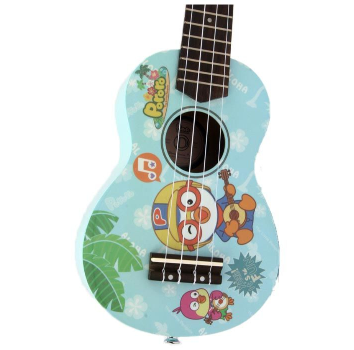 Ukulele Infantil Profissional soprano Pororo Blue com Capa