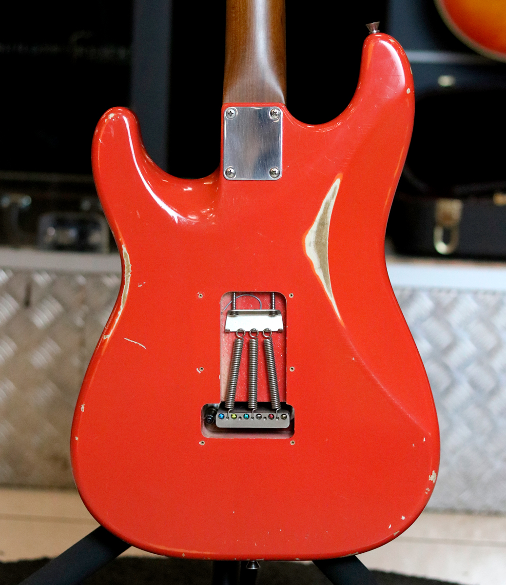 Guitarra Suhr Statocaster - Classic S Fiesta RED - Roasted Maple Tarraxas com Trava " Semi-Novo"