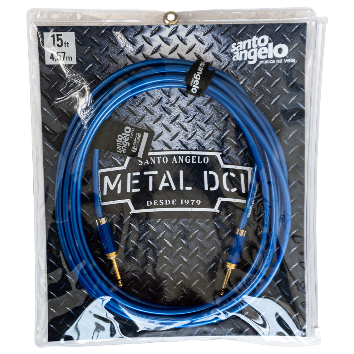 Cabo Santo Angelo Metal DCI Blue P10XP10 Ouro 15FT/4.57M