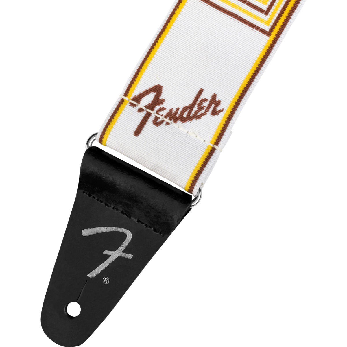 Correia Fender Weighless Monogram Strap White Brown Yellow 2" 0990686005