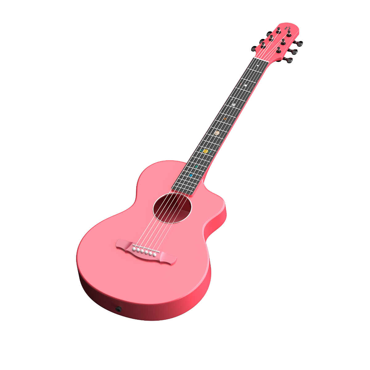 Violão Natasha Asteroid +NSX Smart- elétrico Com Efeitos e App Peach Pink