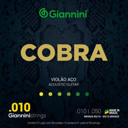 Encordoamento Giannini Cobra Violão .10 Aço