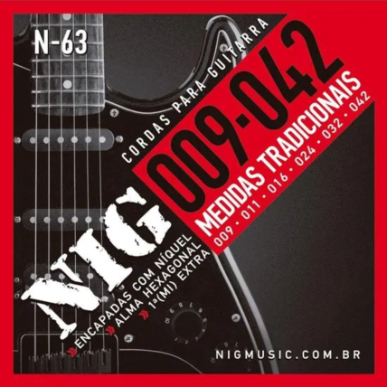 Encordoamento Nig- N63 Guitarra 009.042 Tradicional