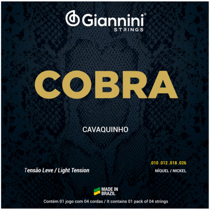 Encordoamento Giannini Cavaco Cobra Nickel Leve GESCL