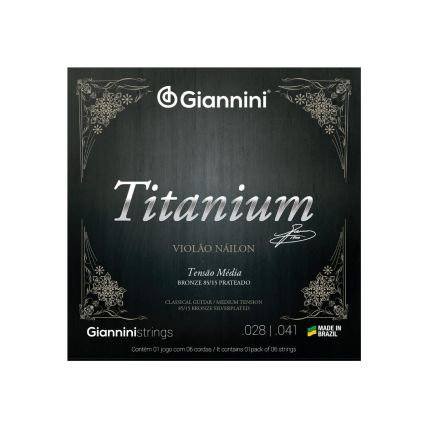Encordoamento Giannini Violão Nylon Titanium Media Bronze Prateado 028.041 85/15