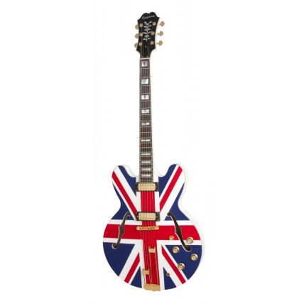 Guitarra Epiphone Semi Acústica Sheraton Union Jack Alpine White
