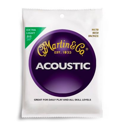 Encordoamento Martin M170 Violão Aço .010 Bronze