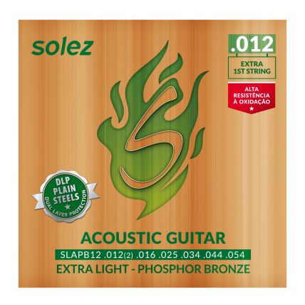 Encordoamento Solez SLAPB12 Violão Bronze .012