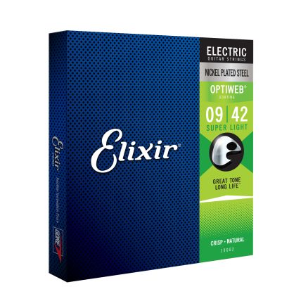 Encordoamento Elixir Guitarra 009/42 Super Light Optiweb