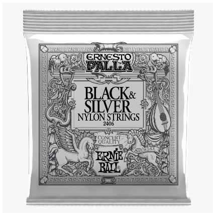 Cordas para Violão Ernesto Palla Black & Silver Nylon Classical