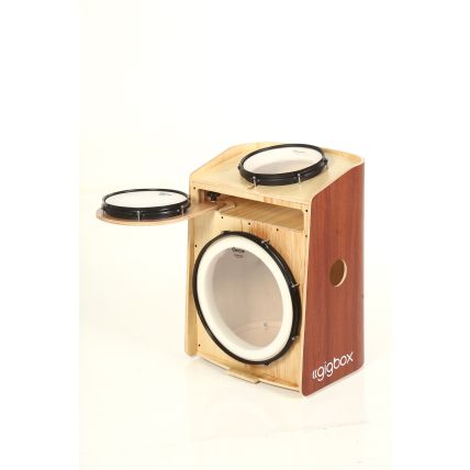 Bateria Cajon Percussion Gig Box Mogno