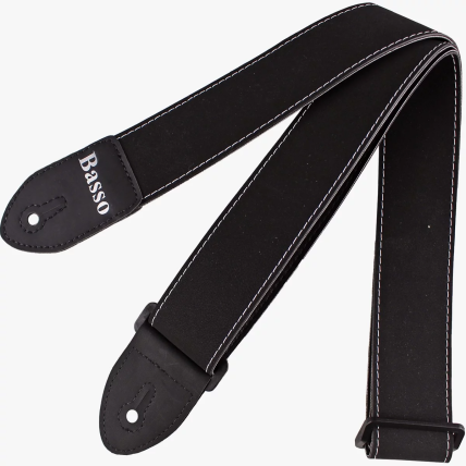 Correia Basso SF 10 Design Serigrafia 5CM Sintetico Black Liso