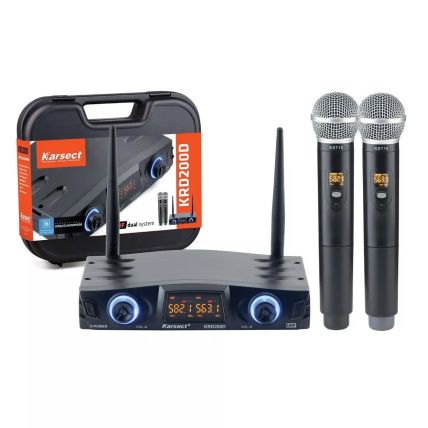 Microfone Karsect Krd-200DM Duplo Mão S/Fio
