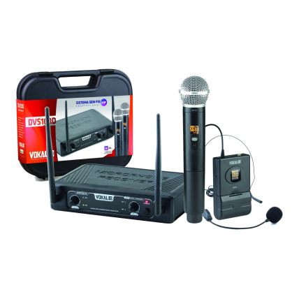 Microfone Vokal DVS-100DMH Duplo Mao/Headset S/Fio -12220