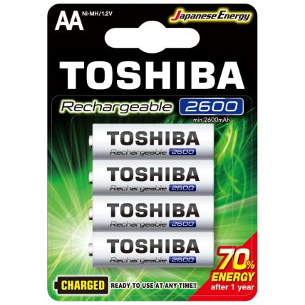 Pilha Toshiba AA 2600MAH Recarregavel