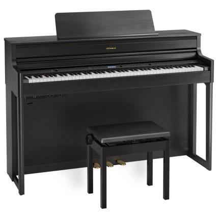 Piano Digital Roland HP704-CH Preto 88 Teclas + Banco BNC05