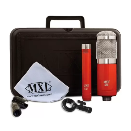 Microfone MXL Kit 550/551 Red Com Dois com Estojo