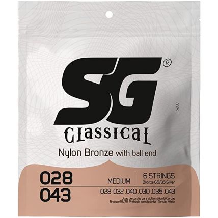 Encordamento SG Violao Nylon Bronze 65-35 Prata C