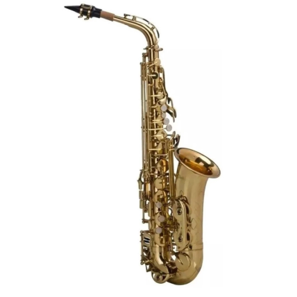 Sax-alto shelter SGFT6430L laqueado dourado c/case Eb mi bemol