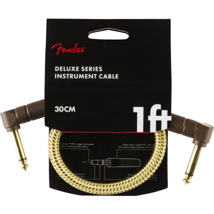 Cabo Fender Deluxe 30cm Angle Series Instrumento Cable 099 0820 097 Tweed