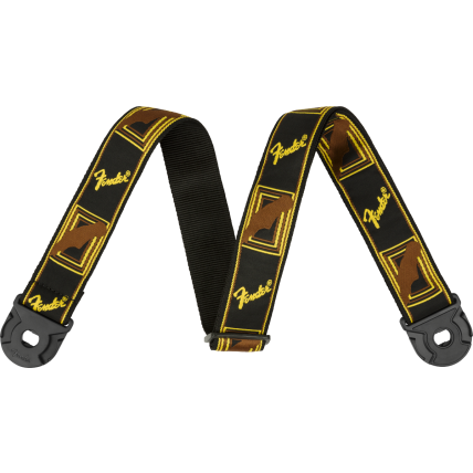 Correia Fender Quick Grip Locking End Straps Black/Yellow/Brown Mono 0990629001