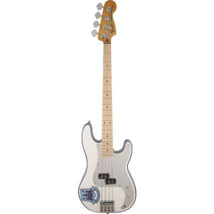 Contra Baixo Fender Steve Harris Precision Bass White Maroon-blue-maroon 0141032305