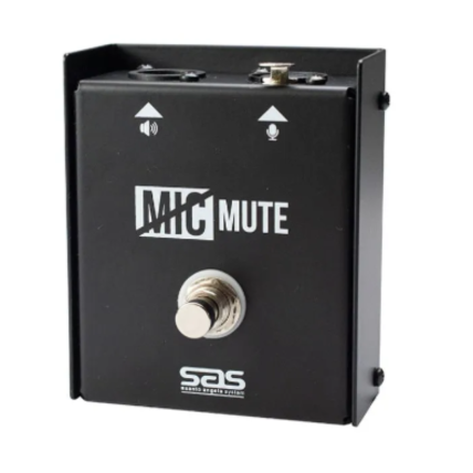 Pedal Santo Angelo MM1 Preto Microfone Mute Sem Trava