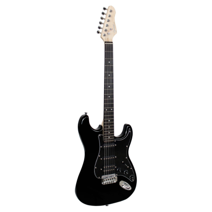 Guitarra Giannini G-101 Strato Black Com Escudo Black