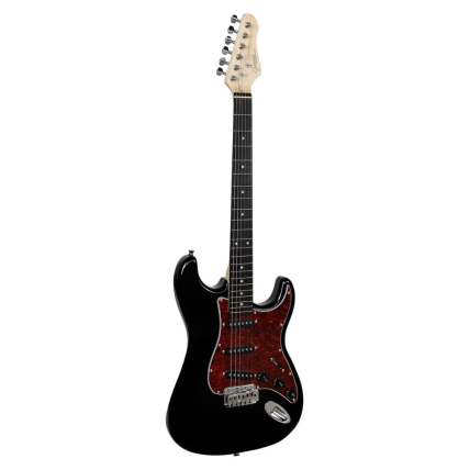 Guitarra Giannini G-100 Black com escudo Tortoise Stratocaster