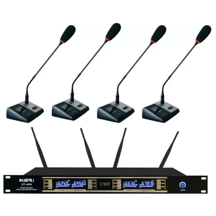 Microfone KSR S/Fio Quadruplo pro kt4c Digital 40 canais