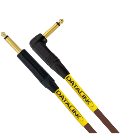 Cabo Datalink Studio Marrom 5M p/ Instrumentos P10 x P10 90° Dourado SI535