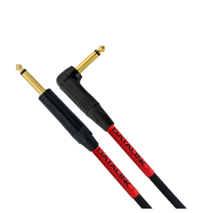 Cabo Datalink Studio Preto 5M p/Instrumentos NEUTRIK P10 x P10 90° Dourado L SI532