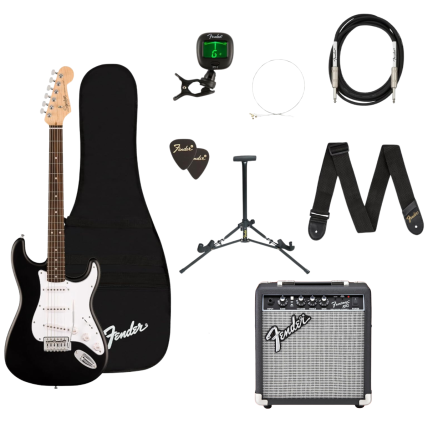 Kit Fender Squier Debut Stratocaster PK BLK 120V 0379800006