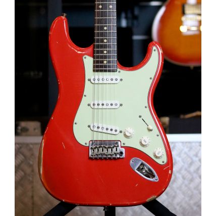 Guitarra Suhr Statocaster - Classic S Fiesta RED - Roasted Maple Tarraxas com Trava " Semi-Novo"