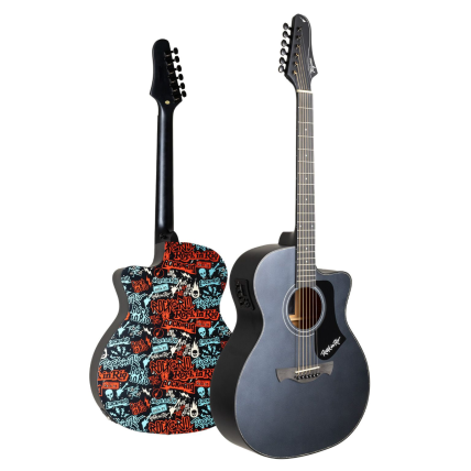 Violao Eletrico Tagima Grand Auditorium EQ Aço Tampo Spruce B/S Agathis Rock In Rio Acoustic MDSVS