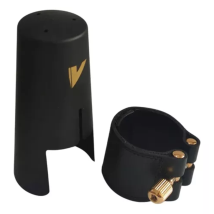 Abraçadeira Vandoren Couro Com Cobre Pra Saxofone V16 Ebonite LC290P 16530