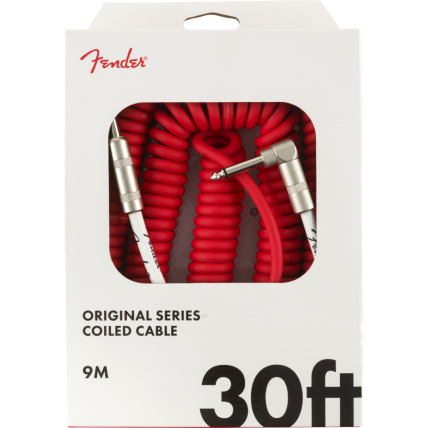 Cabo Fender Original Series Coil Cable Straight-Agle 30" Fiesta Red 0990823005