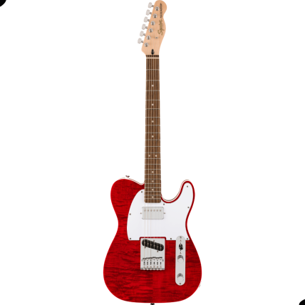 Guitarra Fender Squier Affinity Series Telecaster Fmt SH Laurel Fingerboard White Pickguard Crimson Red Transparente 0378280538