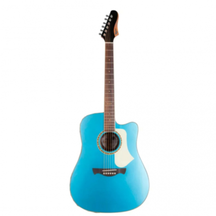 Violao Eletrico Tagima Folk Cutaway EQ Aço Tampo Spruce Solido B/S Sapele Swell Deluxe Lake Placed Blue