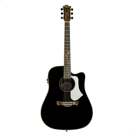 Violao Eletrico Tagima Folk EQ Aço Tampo Cedro Solido B/S Flamed Okoume FS-200 Black 4958