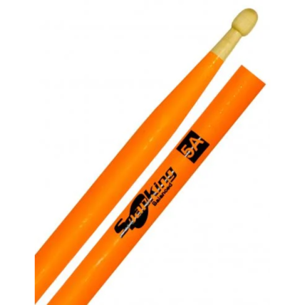Baqueta Spanking Luminosa 5A Ponta de Madeira - Laranja
